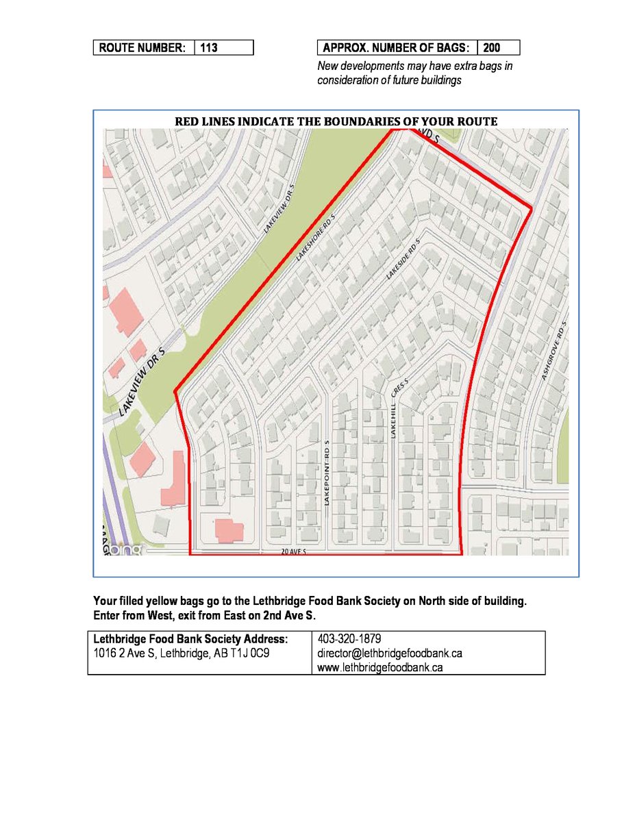 We have ONE last route on the South Side! If you live in Redwood, come help us out! Sign up at targethungerlethbridge.com There are 16 ROUTES LEFT in all of Lethbridge! 15 in the North and 1 in the South! Come be apart of something bigger! @IFBLethbridge @lethfoodbank