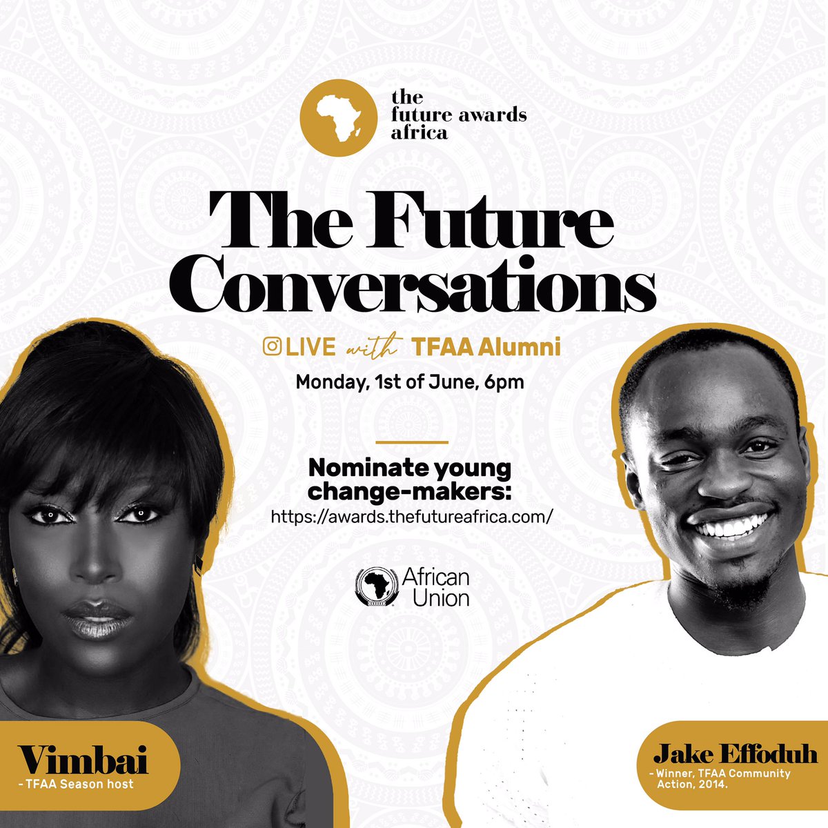 TFAAfrica's tweet photo. It’s time for #FutureConversation with @The_Vimbai and @effodu Winner, #TFAA Community Action, 2014 guys!!! https://t.co/REHIm3owZV