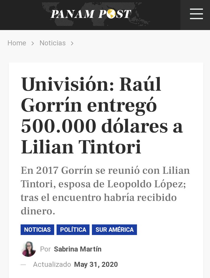 m1628's tweet photo. Después de leer esta noticia, que la INMORAL SHOWSERA CORRUPTA @liliantintori recibió 500.000 $ de Gorrín, lo cual EVIDENCIA que esta FALSA oposición y el Régimen son SOCIOS de la MISMA CALAÑA, aumentan mis SOSPECHAS que este CÓMPLICE CORRUPTO @leopoldolopez NUNCA estuvo PRESO.👇 https://t.co/8eT0kdgUOn