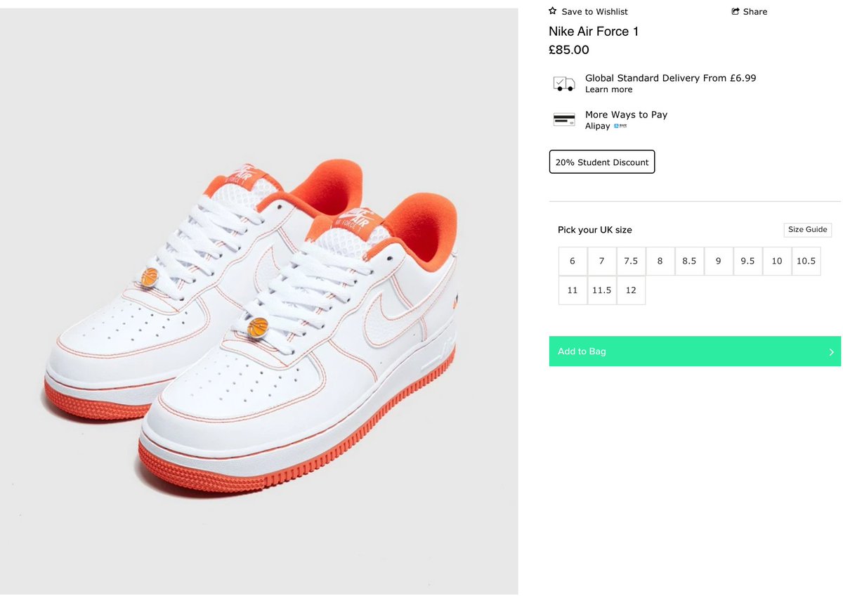 nike air force 1 student discount