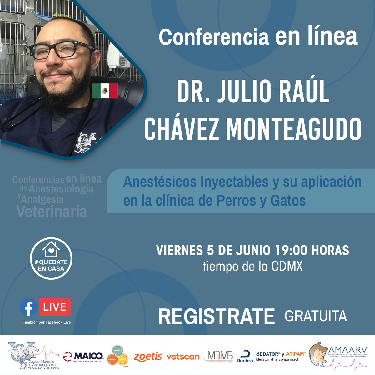 cmaavet's tweet photo. Les recordamos que nuestro ciclo de conferencias continuan este viernes con Anestésicos Inyectables y su aplicación en la clínica de Perros y Gatos les dejamos la liga de registro Inscríbase en la fecha y horario que más le convengan: 
https://t.co/dLpNAzXFZl https://t.co/inWI5zSO9G