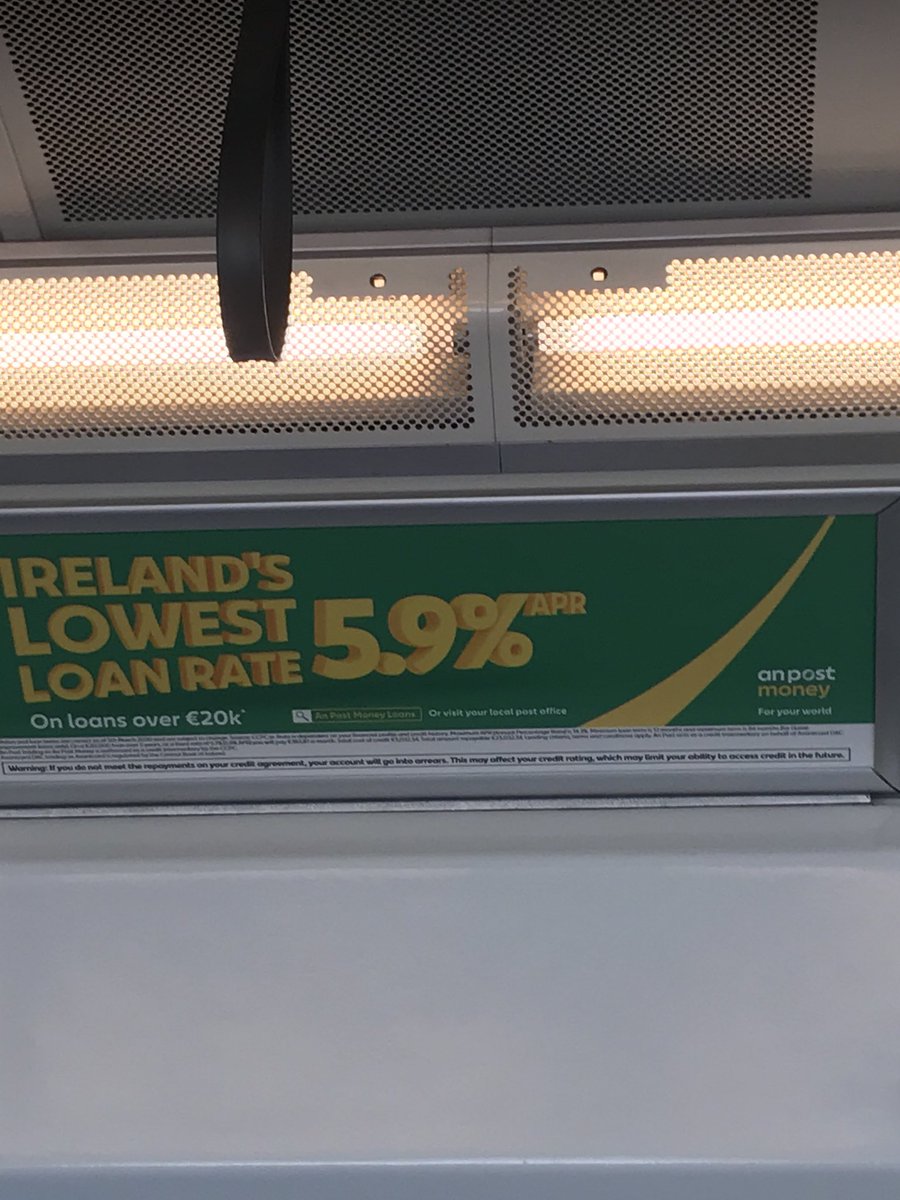 The ECB is giving public agencies money at zero percent and outfits like ⁦⁦<a href="/AnPostvox/">AnPost</a>⁩ are ripping people off with loans of 5.9 per cent!!!