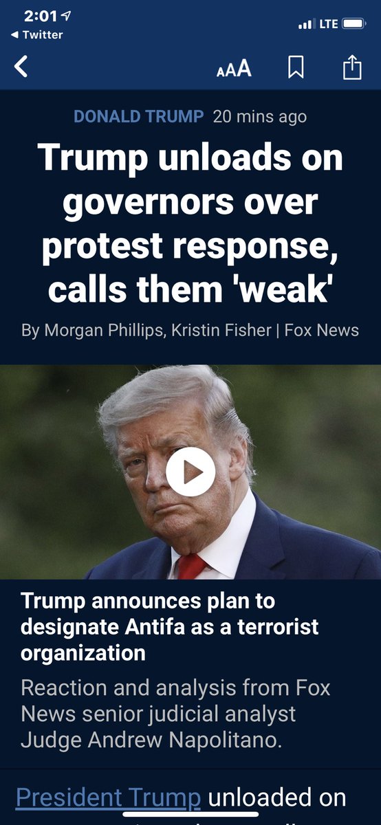 This is exactly what I was thinking about. A few hrs after I wrote the above, T called US guvs “weak” & told them to “dominate.” As I said, he has nothing to offer, & he’s itching for a massive, & inevitably violent, crackdown. An American Tiananmen Square would be a disaster. /5