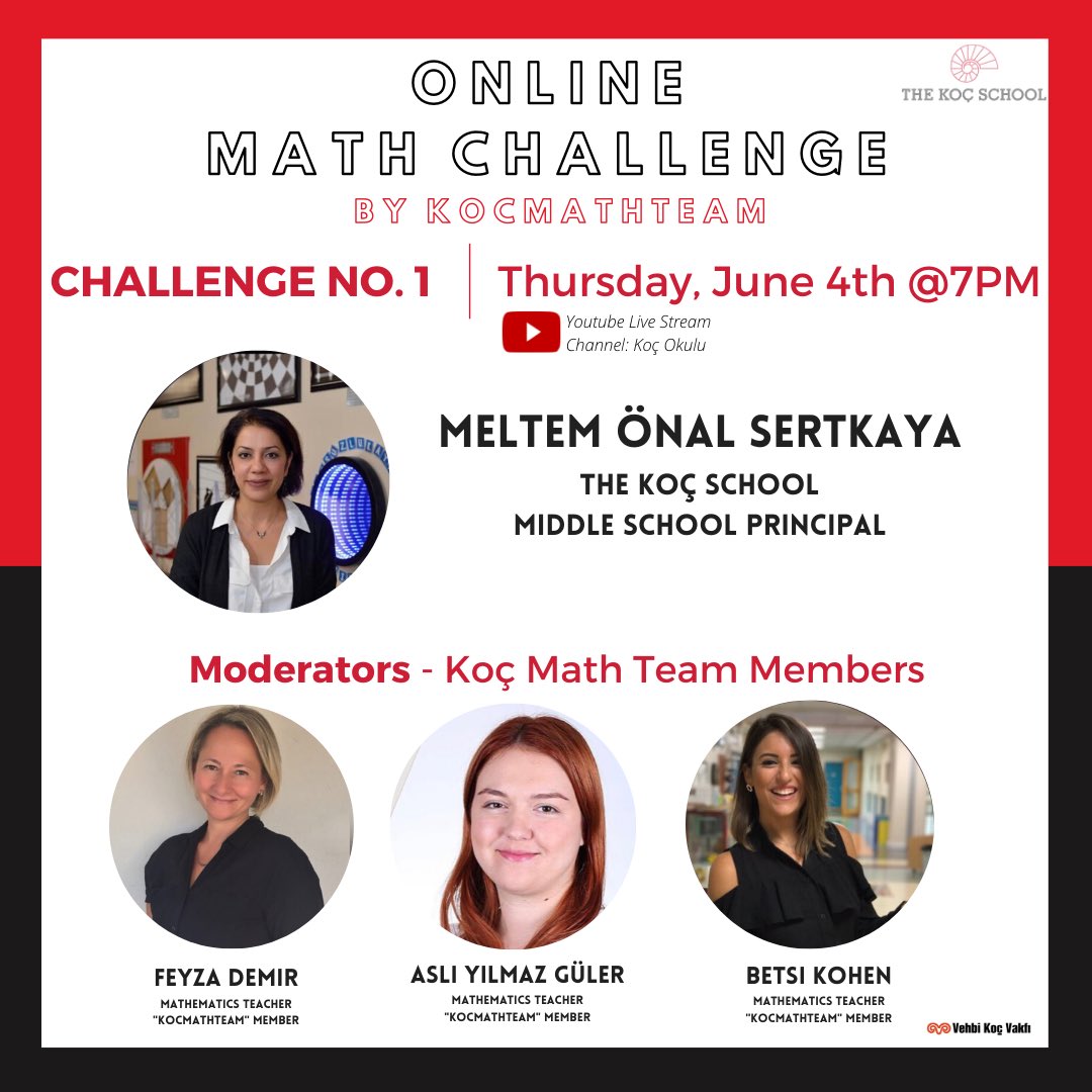 kocmathteam's tweet photo. #onlinemathchallenge adı altında canlı sohbetimize davetlisiniz! 
Ortaokul Müdürümüz @meltemonals ilk konuğumuz olacak. Haydi geri sayım başlasın ✔️ https://t.co/2hvO1Pp4uE
