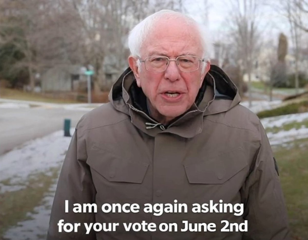 TC4Bernie's tweet photo. We are asking you to vote for Bernie Sanders by June 2 in these states: Washington DC, Indiana, Maryland, Montana, New Mexico, Pennsylvania, Rhode Island, South Dakota, and the Virgin Islands. #SuperBernieTuesday https://t.co/xFeHbM23QT
