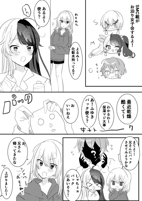 お泊り女子会するSMC組 