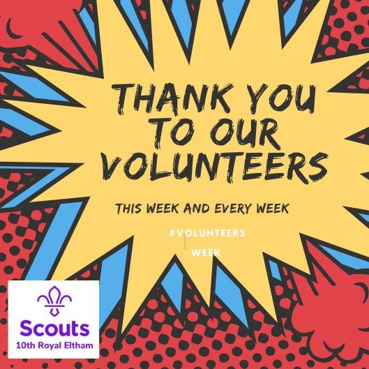Huge thanks to our amazing volunteers - our leaders and trustees - who make scouting happen week in week out. We thank you! 👏👏👏 #VolunteersWeek #VolunteersWeek2020