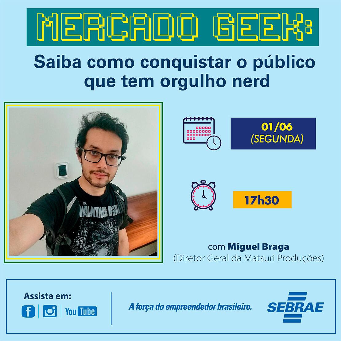 miguelbrg's tweet photo. Hoje (01), às 17h30, vou participar da #LiveMEI do Sebrae falando sobre #MercadoGeek 🖖 Espero vocês lá amigos!
Assista em:
Instagram @sebraemaranhao
Facebook @sebraema
Youtube @sebraemaranhao https://t.co/PN9mEdv0Nt
