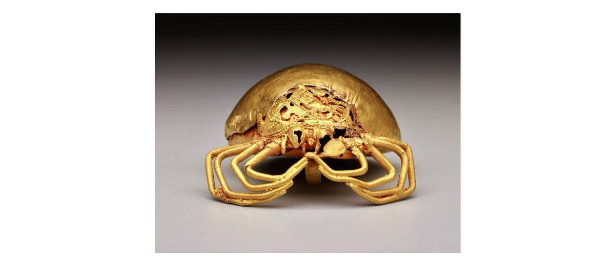 ColorsAndStones's tweet photo. Sword ornament in the form of a Spider 🕷️
Spider (ananse), a symbol of wisdom, was ones a decoration of the sword which belonged to the ruler of the Asante Kingdom, Kwaku Dua II.
Ashanti (Asante) people, Ghana, 19th century. #MuseumsUnlocked 
https://t.co/il8GuZfMBY https://t.co/ca0jQ2zZzt