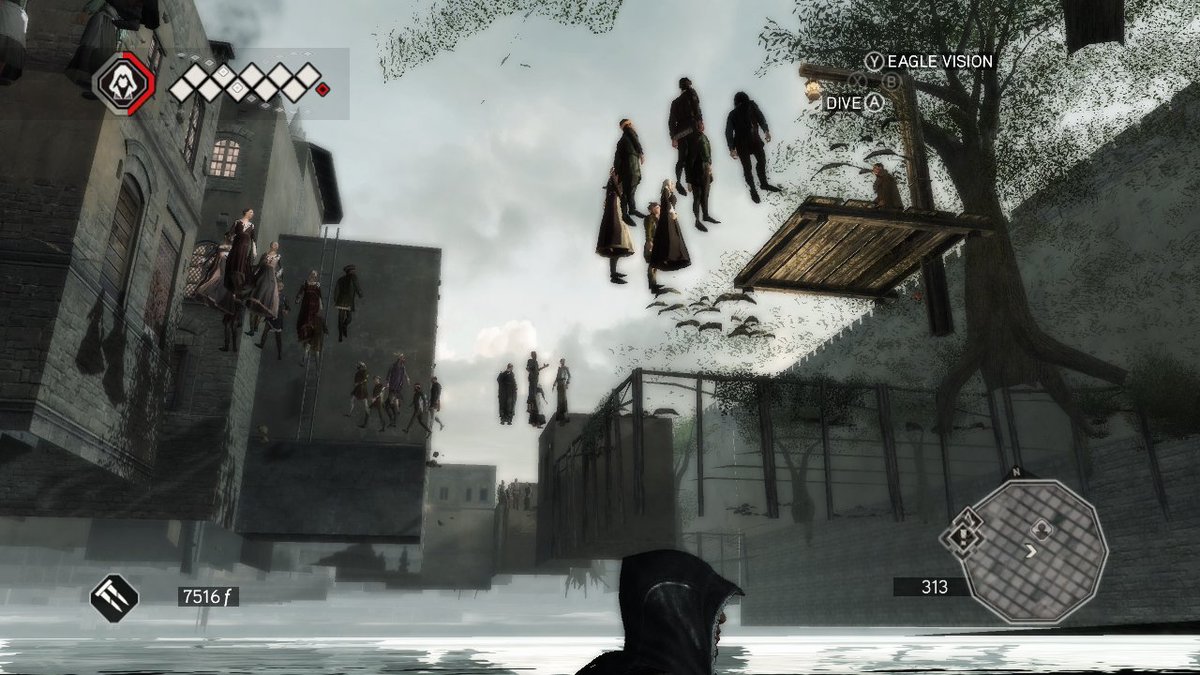 LaheySlim's tweet photo. Just clipped through the map and am stuck under Florence in AC2. https://t.co/i2SF1hkCgD