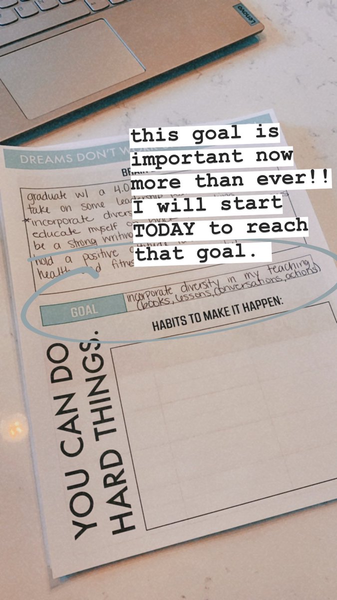 This goal is so important to me. #GetYourVirtualTeachOn <a href="/getyourteachon/">Get Your Teach On</a> <a href="/heyhopeking/">Hope King</a>