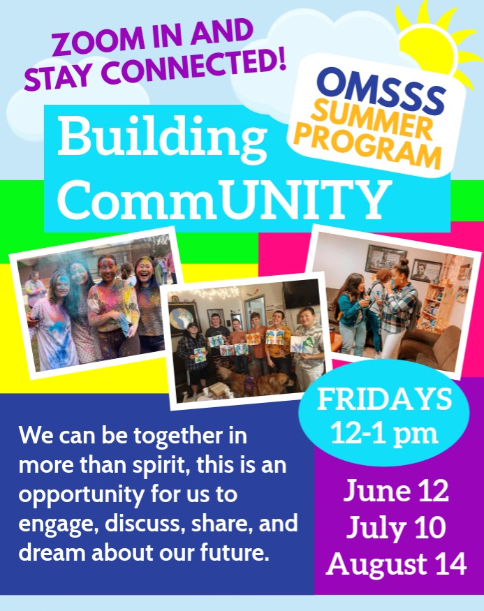 omsssksc's tweet photo. 📣ANNOUNCING OMSSS SUMMER PROGRAM📣

Building CommUNITY
Second Fridays 12-1 pm

We hope that you will join us for one or all of these gatherings to engage, discuss, share, and dream about our future together!

For the Zoom link, check your https://t.co/QXraPphhfP email or DM us! https://t.co/BiR5SbtaJw