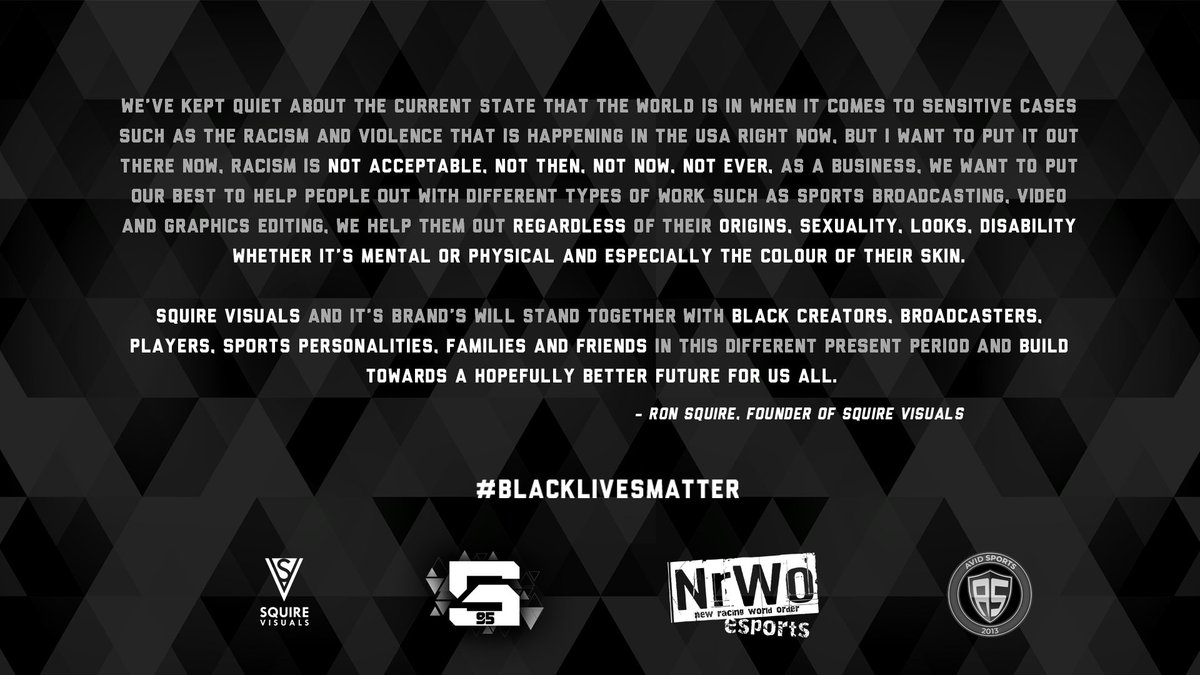 Statement concerning the current situation in the US #BlackLivesMatter