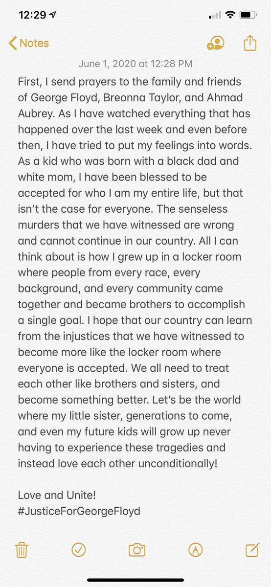 brgridiron's tweet image. .@PatrickMahomes calls for unity ✊