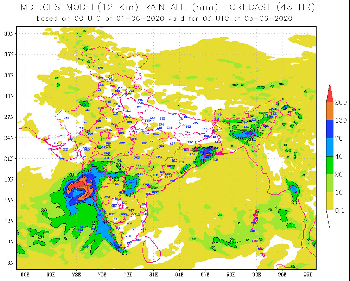 1/  #CycloneNisarga is about to scrape around Mumbai on 3rd June. If that happens, it will be the first-ever cyclone in recorded history to hit the Maharashtra coast in June. Will it bring in floods too?