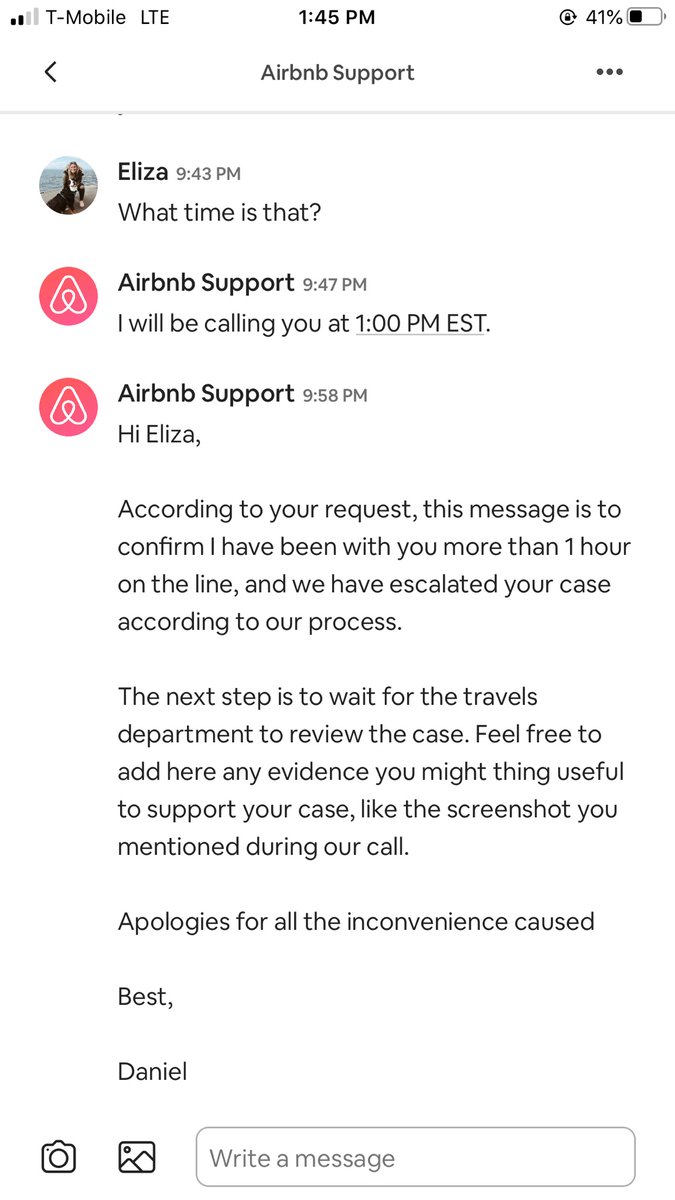 echabon's tweet photo. Case #86446307 @Airbnb @AirbnbHelp One month ago I was told I was going to get $520 back on to my card even though I selected the Airbnb credit.Then I asked about my other reservation that was $1,200 she said to move the dates so it fit into the covid 19 extenuating circumstances https://t.co/dQESdOy6NQ