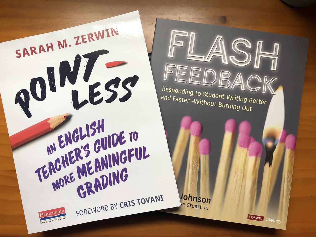 JMBteaches's tweet photo. I’m excited to read both of these this summer and see how they are in conversation with each other! Will more meaningful grading go hand-in-hand with better, faster feedback?🤔 One can hope. https://t.co/uqJgEVxw1d