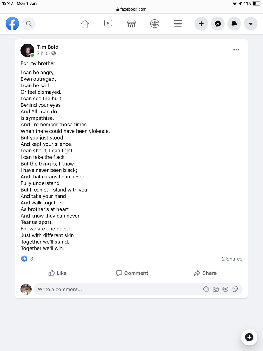 1DBulletin's tweet photo. @MrsAnneTwist  my friend wrote this amazing poem...#BlackLivesMatter https://t.co/HoMMDTZknb