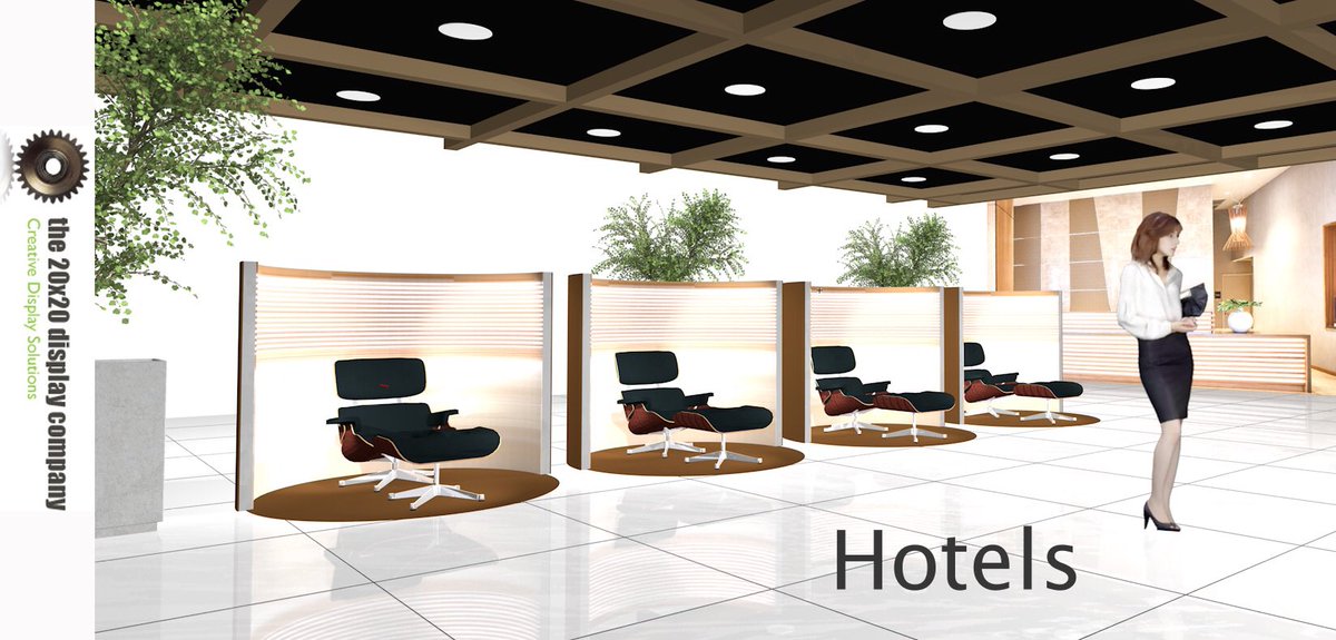 20x20Display's tweet photo. NEW Semi-Private Protective Interior Structures for bringing  back your employees and travelers with confidence. https://t.co/Pz0Vgf3Aty #hotels #airports https://t.co/vtS7Y8nfJD