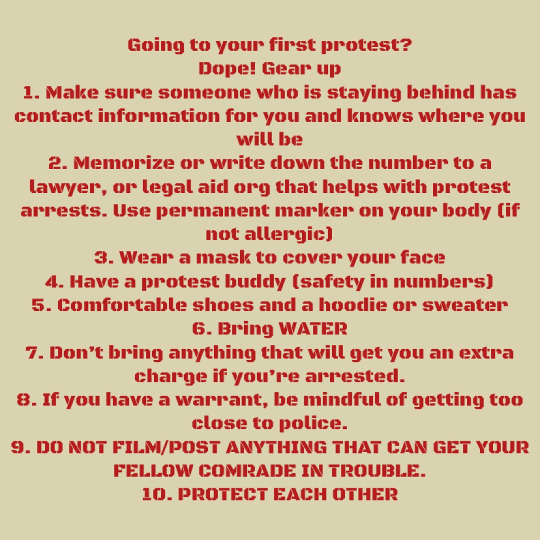 NYC_ShutItDown's tweet photo. Each one, teach many ✊🏽✊🏽 some tips we’ve learned along the years #Protest101 #Activism #FTP #BLM #Community #Uprising2020 https://t.co/8RJlR9X3X0