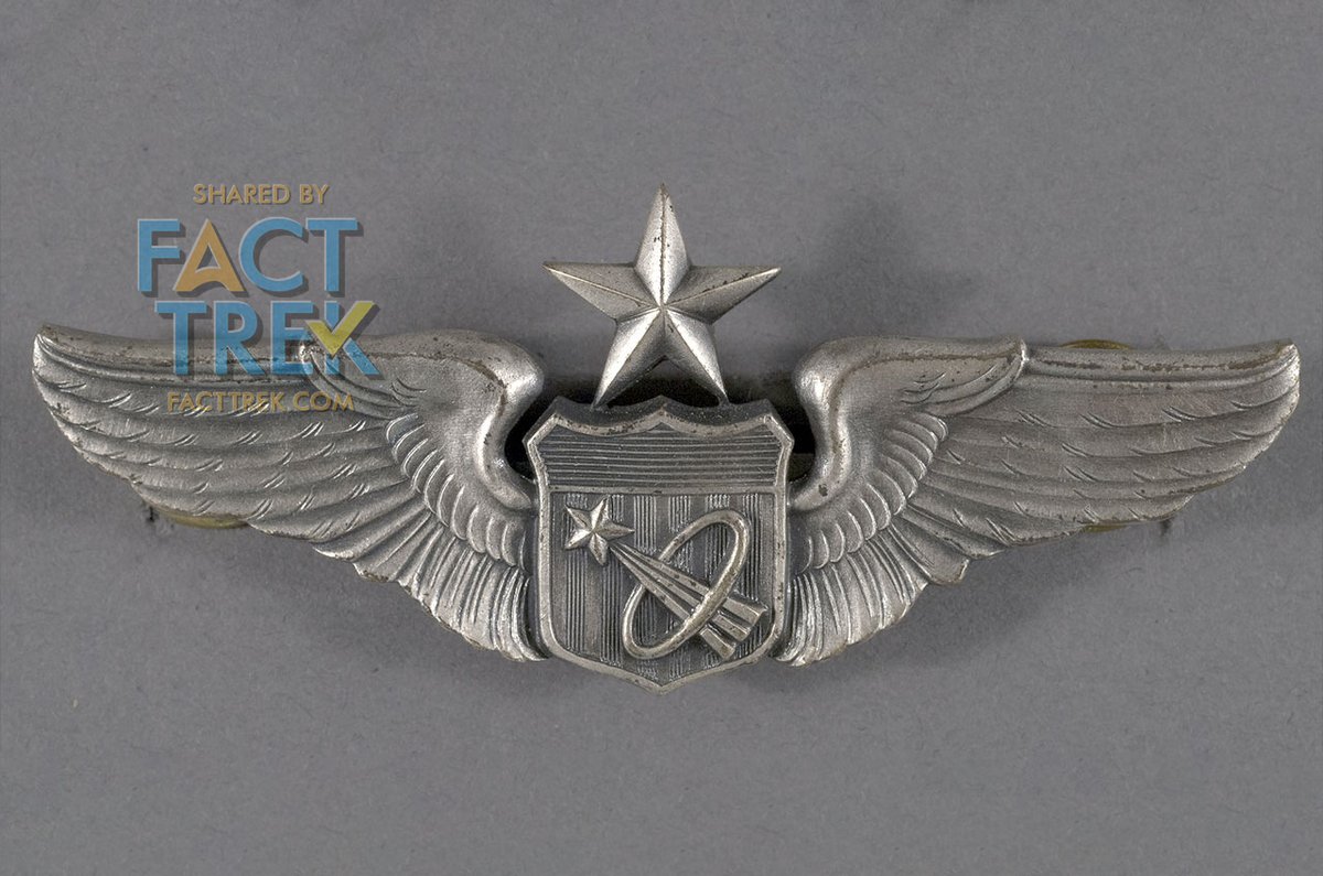 That astronaut symbol first appeared on aviation badges of the U.S. Navy and U.S. Air Force several years before  #Roddenberry wrote his  #StarTrek   pitch. Image is a USAF example. See also:  https://www.space.com/nasa-astronaut-pin-history.html