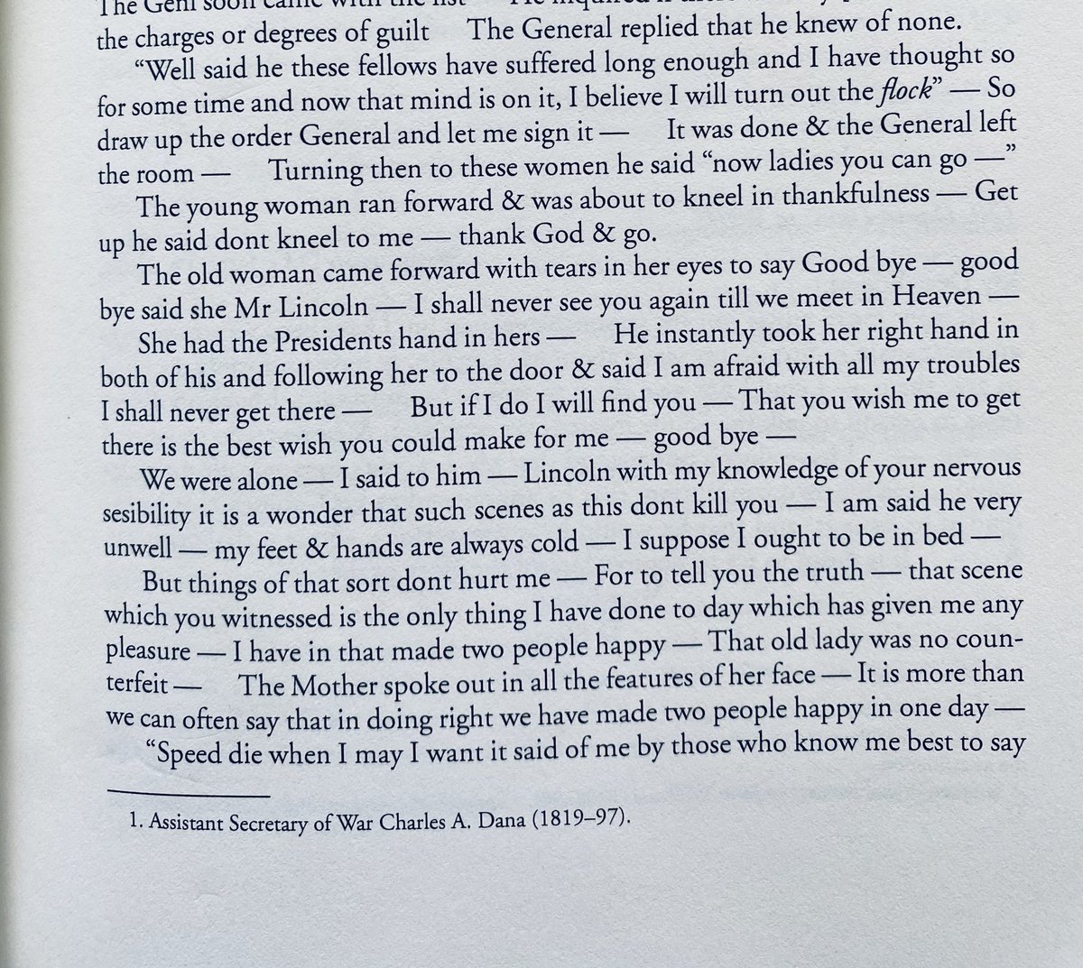 NPRinskeep's tweet photo. A simply astonishing story about President Abraham Lincoln in the White House during the Civil War, as recounted by his friend Joshua Speed after Lincoln’s death. “I am afraid with all my troubles I shall never get” to heaven, he said. “But if I do I will find you.” https://t.co/Vzvl06qyda