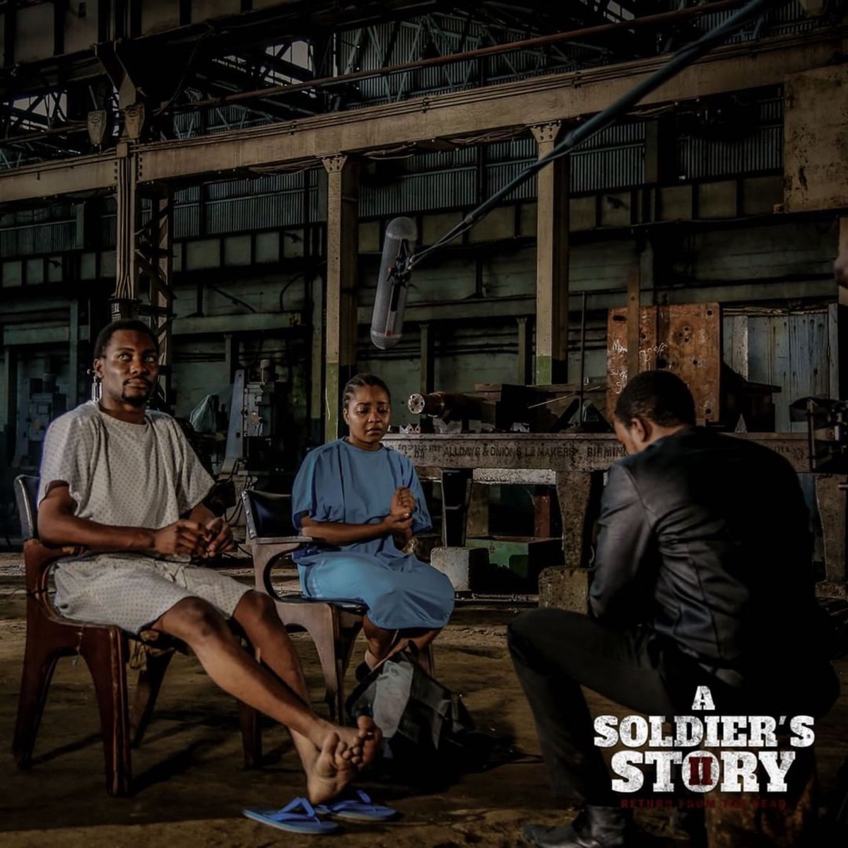 LindaEjiofor's tweet photo. Patients in an abandoned warehouse? What could be happening here? #SoldierStoryMovie #ReturnfromtheDead #SoldierStoryTM #comingsoon #newmoviealert #ActionMovie #ScreenPlay #2020Movies #ActionTrailer #StaySafeNigeria https://t.co/dTMXynNAzY