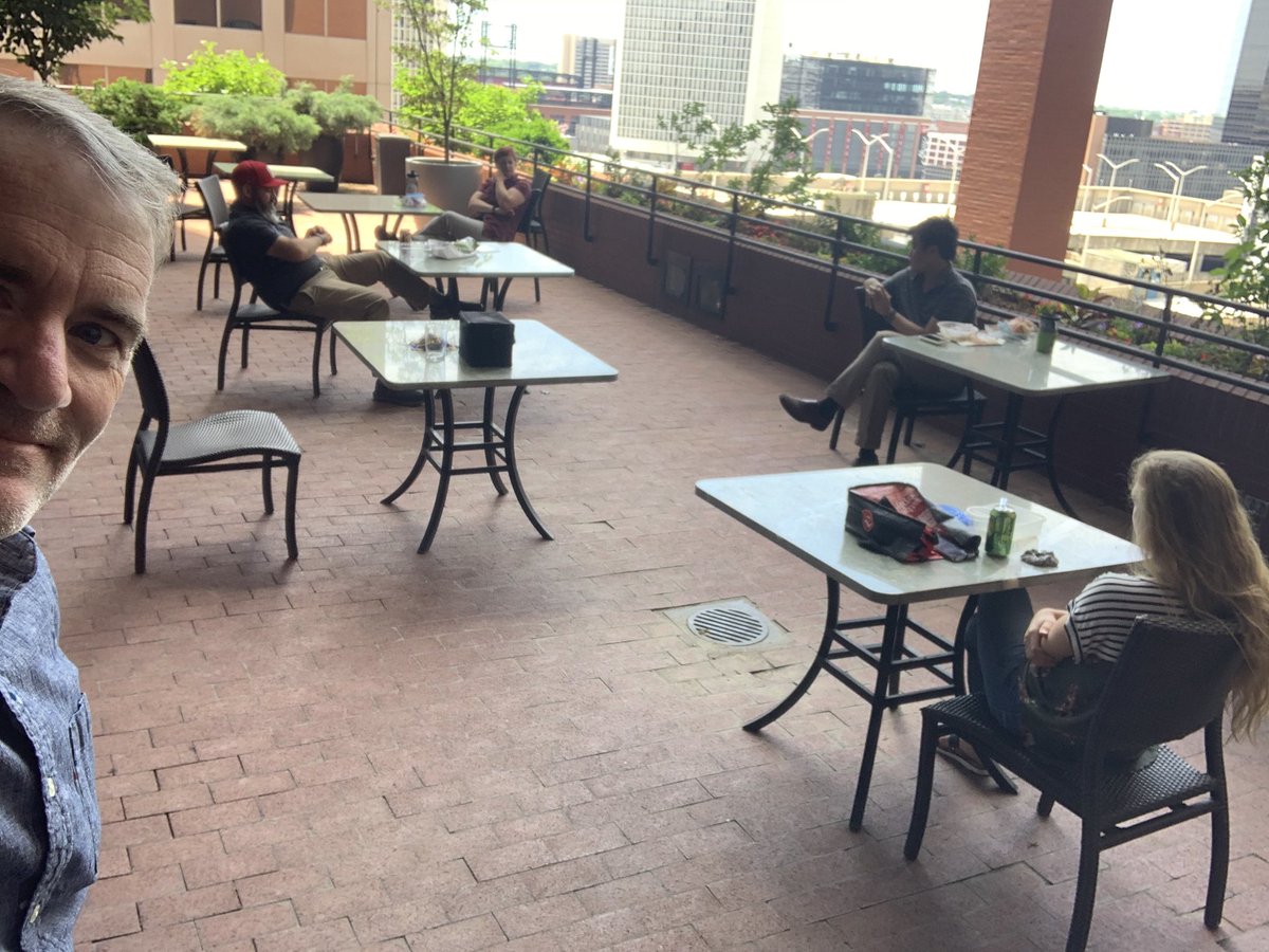 After 2 1/2 months, I again have 4 coworkers with me at lunch (with 6 feet between).