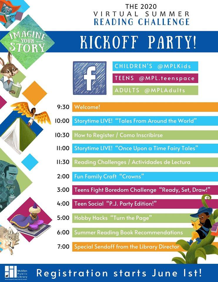visitmcallen's tweet photo. Make the most of your resources with the McAllen Public Library
Theyβve started their ever Virtual Summer Reading Program and itβs happening right now! Going on all day till 7pm Head over to their Facebook page now π€©π
#MakeTheMost of #McAllen #McAllenPublicLibrary https://t.co/iF6fchufr9