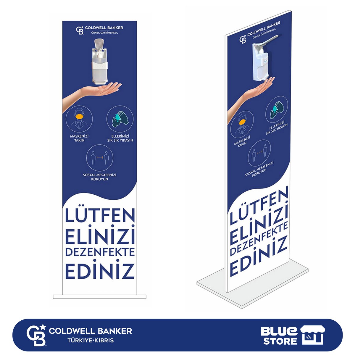 Ayaklı Dezenfektan Standı (Basmalı)
* Kaide: 8 mm MDF
* Alt tabla: 18 mm MDF
* Basmalı dispanser montajlı
* Kaide ölçüsü: 40x150cm
* Alt tabla ölçüsü: 35x50cm
* Kaide MDF üzerine dijital baskı yapılır.
* Gönderim süresi 4 (iş) gündür.
* 245₺+KDV yerine 220₺+KDV