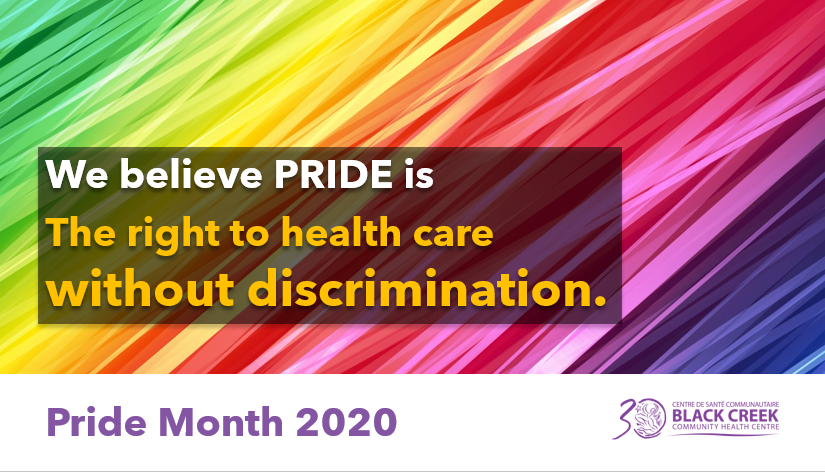 BlackCreekCHC's tweet photo. We begin #PrideMonth2020 with a reminder that every person shares the same right to trustworthy and equitable health care. We celebrate all who identify as LGBTQ2S+. #StayProudStaySafe #30yearsofcaring https://t.co/mHdbXrMY22