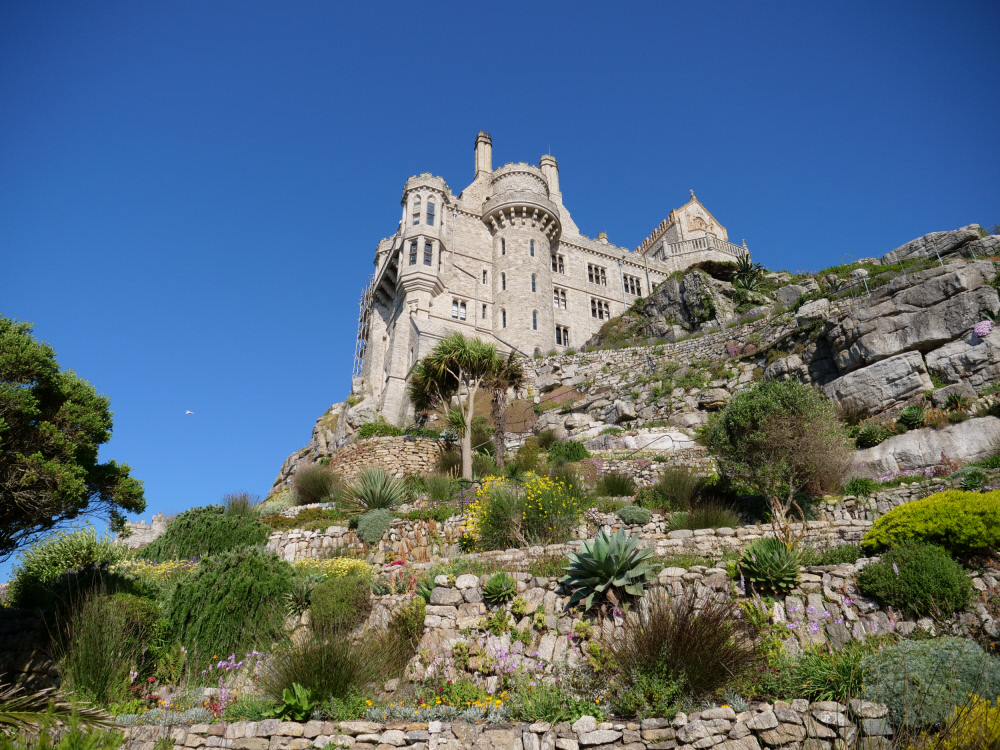 Gazing blue skies brings memories wonderous view skyward medieval