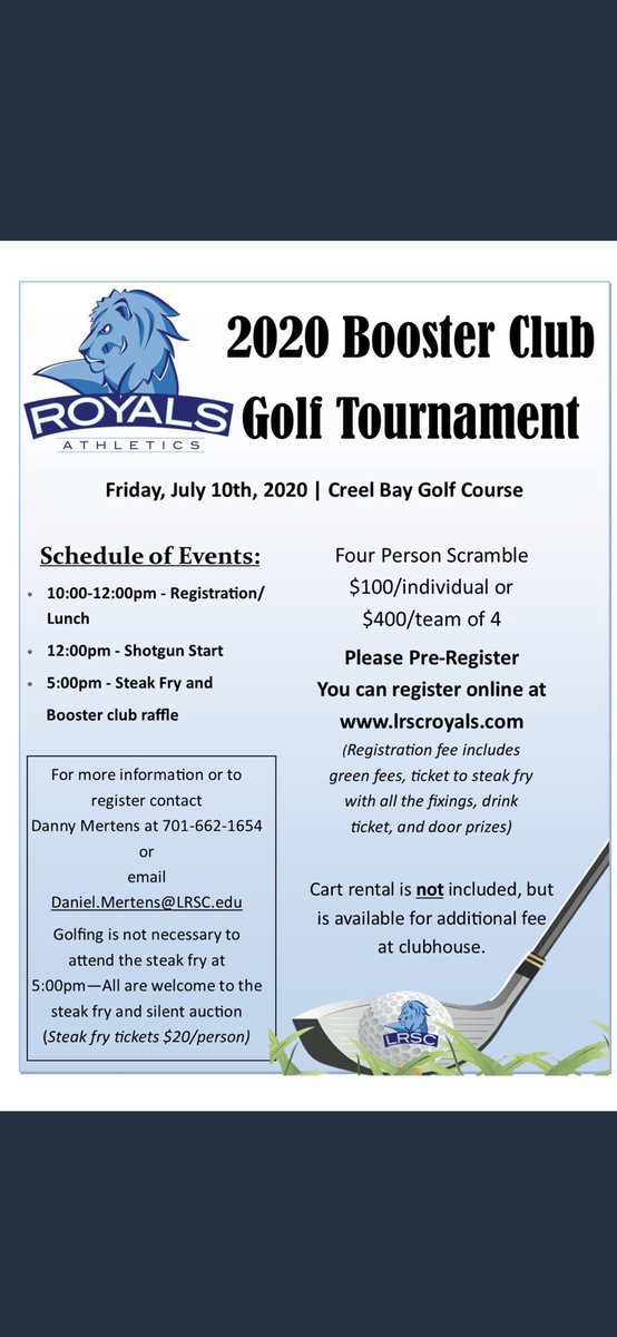 Here is another great tournament coming up in July!!