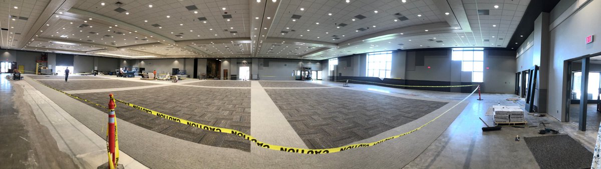 camplexevents's tweet photo. Construction is still progressing! Check these photos out of Energy Hall. #EnergyHall #CAMPLEX #construciton #banquethall #conferencehall #planyourevent https://t.co/ycBo8vyisw