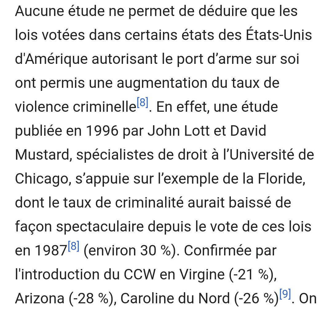 3. Le port d'armes légal a un effet préventif et positif sur la réduction de la criminalité.