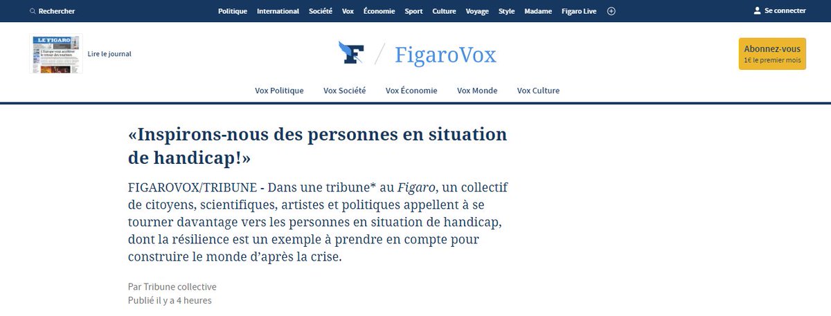 AllounSabrina's tweet photo. "L’expertise du monde du handicap et de ses onze millions d’aidants en France est une richesse à exploiter pour répondre à la crise sociale qui se dessine."
https://t.co/ypeHsYstSU https://t.co/azfjWrKooV