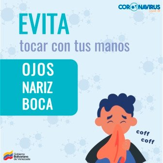 Sunacoop_VE's tweet photo. ¡𝐄𝐒 𝐂𝐎𝐍𝐓𝐈𝐆𝐎! Evitar el contacto con los ojos, nariz y boca con las manos sin lavar Evitar compartir artículos de uso personal. No automedicarse en caso de presentar tos, fiebre o dificultad para respirar @NicolasMaduro @EekhoutBlanca @Mp_Comunas https://t.co/0qR0iDofP0