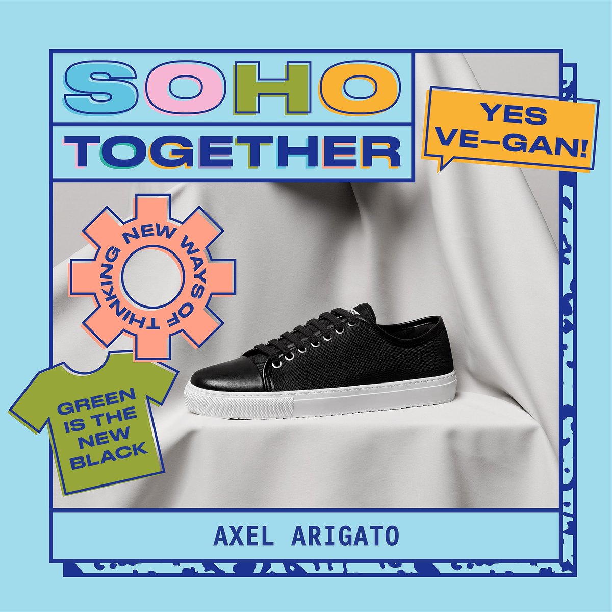 thisissoho's tweet photo. Go behind the scenes with @Axelarigato and find out how they make their new vegan sneaker π Watch here π π https://t.co/l5XhnhjEIA #SohoTogether https://t.co/nn4caFMGfW