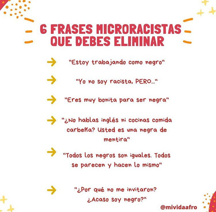 shitpostersCR's tweet photo. 4/ Y porque los estereotipos, la fetichización, los chistes y los prejuicios en torno a una comunidad entera de personas siguen existiendo. [@ mividaafro en IG] https://t.co/3hwuhC3ppH