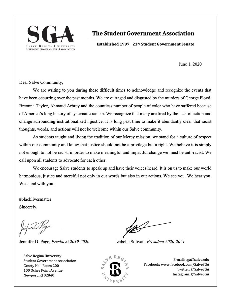 Salve Regina SGA tweet media