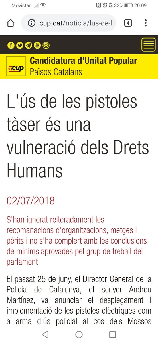 CupLaRoca's tweet photo. El passat divendres vam despertar amb aquesta notícia.
No permetrem que l'ajuntament (@LaRocaV) permeti a la policía del nostre poble utilitzar aquestes perilloses armes, que poden arribar a causar morts.

https://t.co/7UNDY0Oa4O https://t.co/ohiOY3fSGk