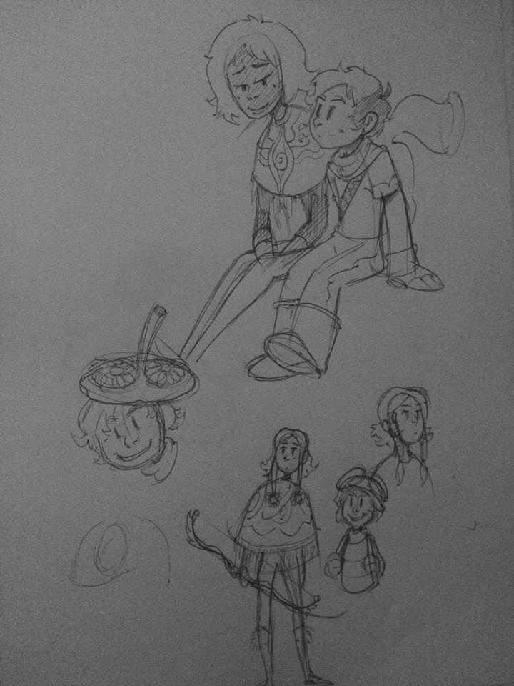 It's kinda crazy finally sitting down and working on my "Beautiful Sound" comic. This idea went back to early 2018, and had so many changes throughout those couple of years.

Here are some early sketches of some of the characters and situations. 