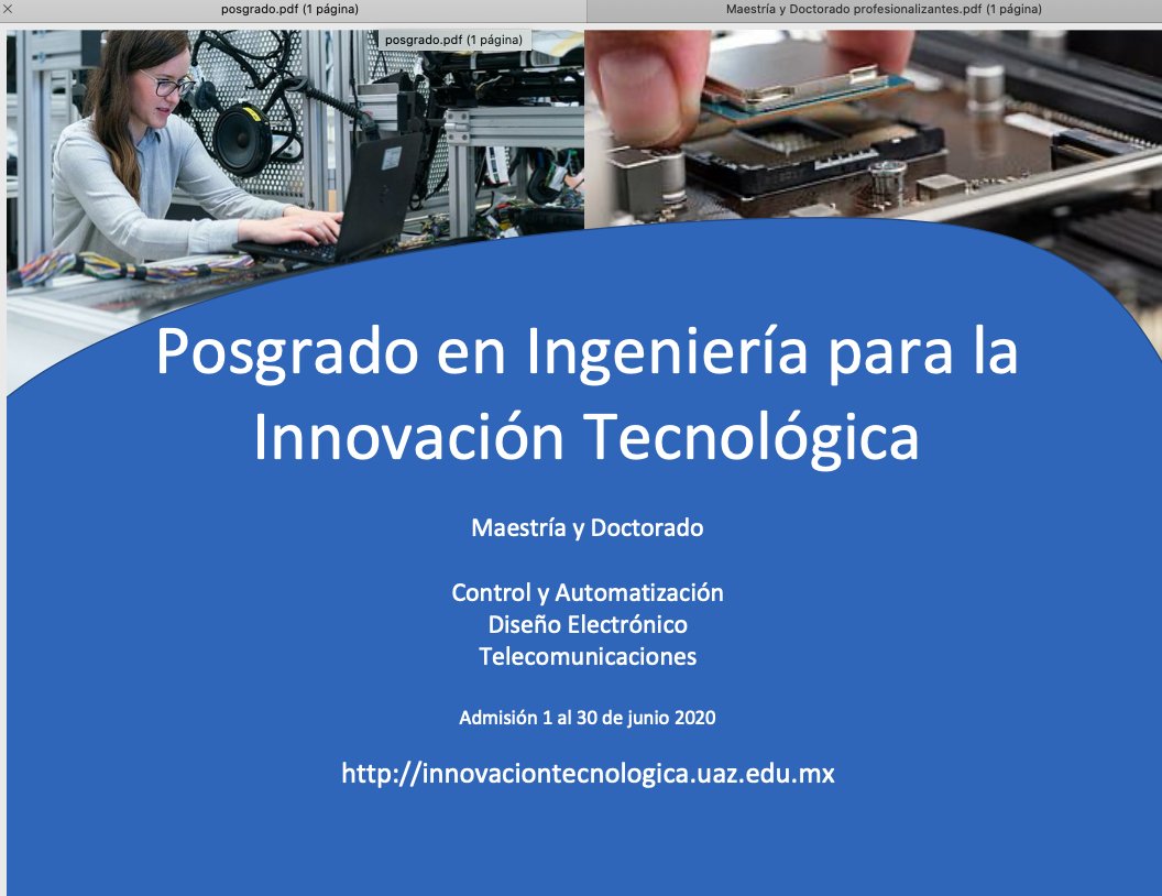 remberto_uaz's tweet image. Posgrado profesionalizante en Ingeniería Convocatoria 2020