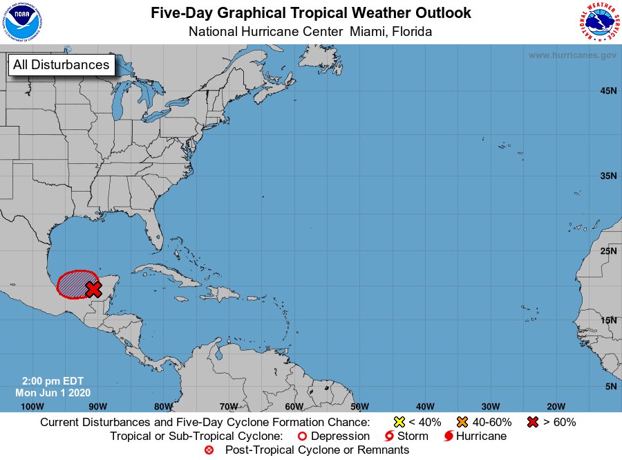 TylerSmithWX's tweet photo. Tropical cyclone formation likely immenent in the Gulf. No immediate threat to US mainland, but impacts *could* eventually come. Nothing to worry about, just something to be aware of #TXwx #LAwx #MSwx #ALwx #FLwx #Cristobal #Invest93L https://t.co/z5mrfnEZkX
