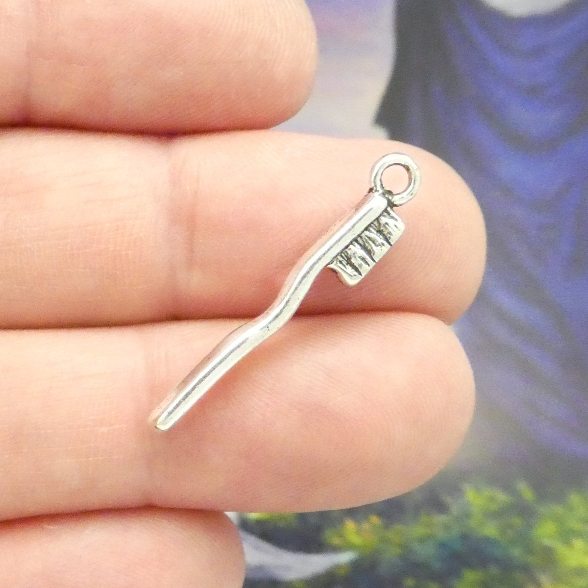 Excited to share the latest addition to my #etsy shop: 12 Toothbrush Charm Dentist Pendant Silver SP0529 etsy.me/3dnz3Rv #silver #jewelrymaking #fairycharm #fairytalecharm #fairypendant #toothfairy #toothfairycharm #silvertoothfairy #dentistcharms