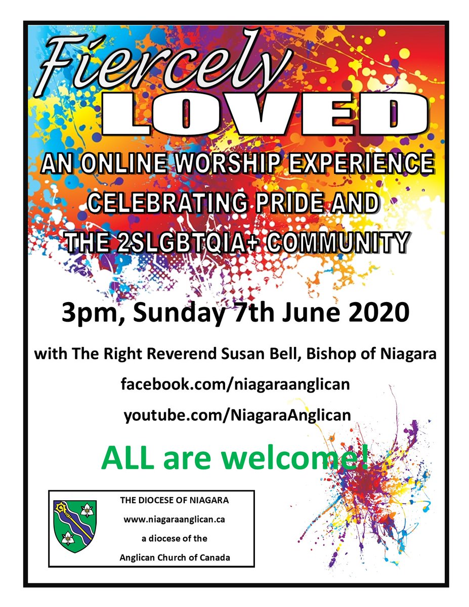 Saint James is getting ready to celebrate our 2sLGBTQIA+ community this Sunday with #FiercelyLoved celebration from the <a href="/NiagaraAnglican/">Diocese of Niagara</a>. Join us on Sunday at 3pm on Facebook and Youtube #PRIDE2020 #PrideMonth #HamOnt #Dundas #Church #Anglican #worship