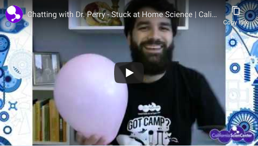casciencecenter's tweet photo. Join Dr. Perry in exploring static electricity in this new #StuckatHomeScience activity. Both video and accompanying activity are available at https://t.co/EZxKHJwJUm. #CaliforniaScienceCenter #StaticElectricity #ScienceRules https://t.co/gcAZcC3ljF