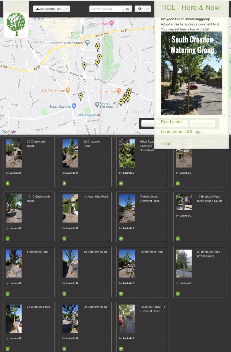 Lucinda @lrjlo has identified 15 trees that need watering in South Croydon. She’s adopted the 3 nearest her ...

Here’s the map: ticl.me/East-Croydon/h…

Could you adopt one and water it?  #TogetherWeCan 

💦🌳 🙏 

x.com/ticlme/status/…
