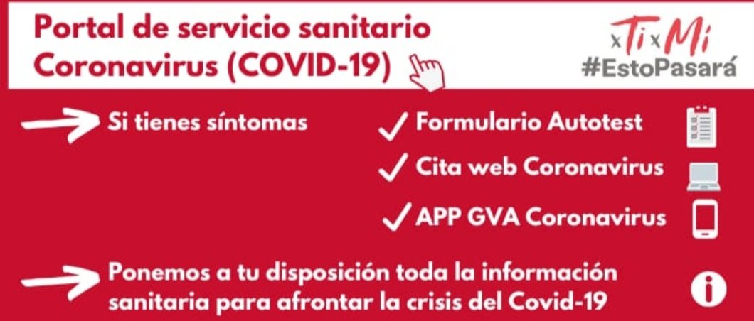 GVAsanitat's tweet photo. 🗓️ 01/06

🔘 Segundo día consecutivo sin fallecidos por #coronavirus en la Comunitat Valenciana.
 
➡️Nuevas altas: 53
➡️Nuevos casos: 19

Más información: https://t.co/ZVqVKgo3p0 https://t.co/vY2qumtKSN
