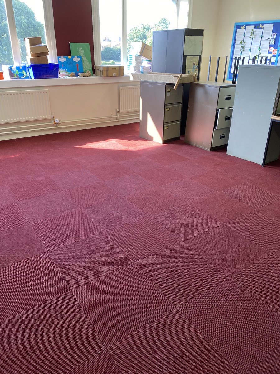 1st day back after lockdown &amp; <a href="/HeckmondwikeFB/">Heckmondwike FB</a> hobnail tiles being  laid in Upton school Slough ready for re opening of the school fitted by kris &amp; Matthew
